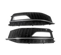 8K0807681 Chrome Compatible pour Audi A4 B8 B8.5 S-Line S4 2012 2013 2014 2015 Cache antibrouillard RS4 Style nid d'abeille Grille inférieure de pare-chocs avant