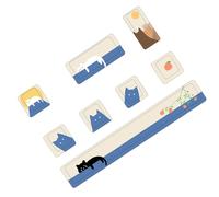 8Keys Enter 6.25u Space Bar Touches de remplacement PBT Cinq côtés Dye-Sub Cherry Profile Touches pour clavier mécanique Profil Cherry