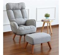 8KLANMMQ Accueil Meubles de salon Fauteuil pliant inclinable Canapé Chaise pivotante basse Fauteuil contemporain à bras pivotant (couleur : gris, taille : 108 x 70 x 60 cm) (gris avec tabouret 108 x