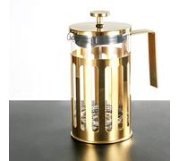 8KLANMMQ Cafetière en verre inoxydable cafetière turque pour café à la maison pour faire du thé (couleur : or, taille : 350 ml) (or 600 ml)