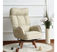 8KLANMMQ Fauteuil pivotant contemporain Meubles de salon Fauteuil pliant inclinable Fauteuil pivotant bas (couleur : kaki avec tabouret, taille : 108 x 70 x 60 cm) (E 108 x 70 x 60 cm)