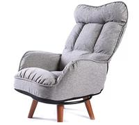 8KLANMMQ Fauteuil pivotant réglable à 360 degrés - Gris - 86 x 62 x 38 cm