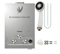 8L Chauffe-eau à Gaz,8 L/min,Instantané Chauffe Bain à Gaz Propane ou Butane,16KW Chaudière Instantanée à GPL avec Mode Hiver et Mode été pour Maison Camping Caravane