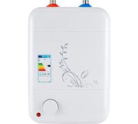 8L Chauffe-eau électrique instantané, température réglable 30-75°C, efficacité énergétique 1500W, BLANC, M