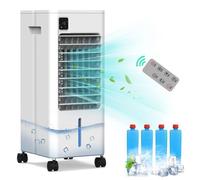 8L Climatiseur Mobile Rafraîchisseur d’Air Ventilateur avec 3 Vitesses, Télécommande, Minuterie 12H
