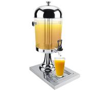 8L Distributeur De Boissons Chaud Froid Conteneur De Jus En Acier Inoxydable Serveur De Jus Distributeur De Boissons Machine Pour Buffet Restaurant Hôtel Bar Maison Et Fête(Argent)