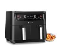 8L Dual Zone Air Fryer Friteuse à air 6 en 1 Air Fryer 2400W, compatible avec le rôtissage, la cuisson au four, la déshydratation, le dégivrage et le réchauffement pour préparer
