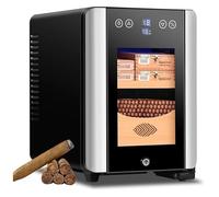 8L humidificateur à cigares électrique, refroidisseur à cigares intelligent, armoire à cigares silencieuse à température constante et étagère en bois de cèdre et tiroir pour 100 cigares, L Light
