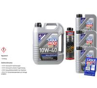 8L Liqui Moly MoS2 Huile Moteur 10W-40 Nettoyage Huile Boue Nettoyant Moteur