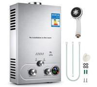 8L LPG Chauffe-eau à Gaz Instantané Butane Propane Chauffe-eau à Gaz Maison Camping Car 16KW 8L/min Avec Mode Hiver et Mode été