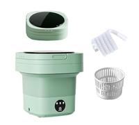 8L Mini Machine À Laver 2 En 1 Pliable Machine À Laver À Godet Unique 30x14x30cm Lave-linge De Voyage, De Camping, Idéal Pour Appartements Résidentiels(Green)