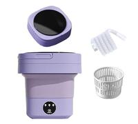 8L Mini Machine À Laver 2 En 1 Pliable Machine À Laver À Godet Unique 30x14x30cm Lave-linge De Voyage, De Camping, Idéal Pour Appartements Résidentiels(Purple)