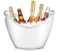 8L Seau à Glace de Champagne, Seaux à Glace Acrylique de Grande Capacité, Seau à Vin, Seau à Champagne, Conteneur de Stockage de Fruits et Légumes (white001)
