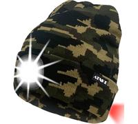 8led Bonnet Lumineux En Tricot, Capuchon De Lampe-Phare Rechargeable Usb Et Lampe De Signalisation Étanche Ultra-Brillante Et Feu Clignotant Rouge