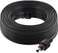 8m 5.5x2.1mm IP67 Waterproof DC Power Extension Cords,12V 24V Male Female Power Extension Cable DC 22AWG for Solar Garden Lights