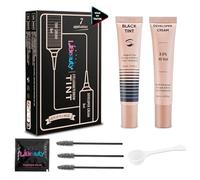 8ml Teinture Cils Noir, Libeauty Coloration Sourcil, Coloration Cils, Teinture Cils et Sourcils avec Outil, Noir Naturel, Effet 6-8 Semaines, Usage Salon et Maison