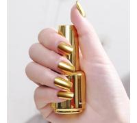 8ml Vernis à ongles miroir, Vernis métallisé à ongles, Vernis à gloss miroir réfléchissant, Vernis à effet miroir dur et beau - Couleur or