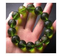 8mm / 10mm / 12mm Bracelet moldavite Bijoux d'énergie Vert Peridot Femme Czech Moldavite Stretch Bouddha Bracelet (Ik-3sf3), SBOTTON-8571 (Length : 8MM)