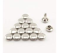 8mm en laiton massif double rivets plats, rivets à main rivets à pics rivets en cuir pour la fabrication de sacs, vêtements, chaussures. Nickel H17