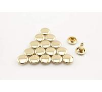 8mm en laiton massif double rivets plats, rivets à main rivets à pics rivets en cuir pour la fabrication de sacs, vêtements, chaussures. doré H8