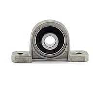 8mm Pillow Block Bearing - Zinc Alloy Two Bolt Mount | Secure Shaft Support with Adjustable Angle | For Linear Motion/Conveyors/Machines | Setscrew Locking