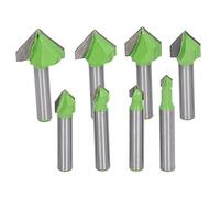 8mm Shank V Groove Router Bit 8 Poignée V En Forme De Fraise Conseil Intégré Pliant Fraise Sculpture Bois Cutter