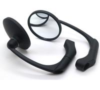 8mm10mm Universal Motorcycle Mirror Round Shape Rear View Bar End Mirrors Black