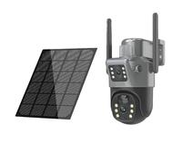 8MP PTZ caméra de sécurité solaire, longue durée de vie de la batterie, vision nocturne améliorée, WIFI Ajouter une carte 128G
