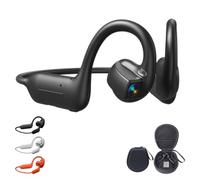8mp Smart Camera Open-Ear Headset Eis Video, Ai, Ip54 Waterproof (Black) | Open Ear Bluetooth 5.4 Wireless Earphones with AI Translation, Dual Mic, for Running, Cycling and Travel