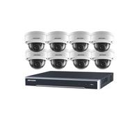 8MP SYSTEM 8CH Channel NVR IP POE 8X 8 MP MEGAPIXEL CCTV 2.8MM DOME Kit de caméra réseau - Intérieur et extérieur - VISION NOCTURNE DS-7608NI-K2/8P