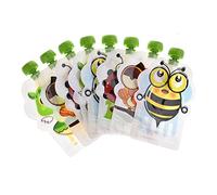 8Pack Pochette de nourriture pour bébé Pochette de nourriture pour bébé avec fermeture à glissière Pochette de yaourt réutilisable pour Baby Pochette à presser pour baby