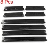 8pc Plastique Noir Voiture Porte Corps Garde latéral Bande décor Protection