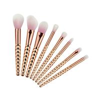 8pc Professionnel Maquillage Brosses or Rose Base Contour Pinceau Poudre Lot
