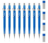 8pcs 0.7mm Porte-mines Métal Porte-mines Mécaniques Rétractable Automatique Dessin Crayon avec Recharges 0.7mm pour Écriture Dessin Signature, Corps Bleu
