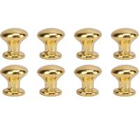 8pcs 1:12 échelle miniature ronde poignée de tirage en métal simple style maison de poupée boutons de porte or
