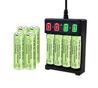 8PCS 1.2V 1800mAh Ni-MH AA Batteries & Chargeur USB Convient pour Microphone sans Fil, Jouets électriques, Souris RC, Calculatrice, Rasoir, Appareils ménagers, Lampes solaires Piles Rechargeables