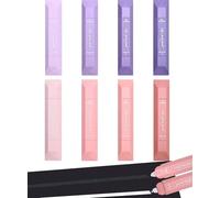 8Pcs 2-in-1 Rubans Correcteurs & Colle à Ruban Adhésif Double Face,5M*6mm Roller Colle，6M*5mm Souris Correcteur Blanc avec Capuchon Protecteur, pour Scrapbooking, Album Photo,Scolaire(Rose+Violet)