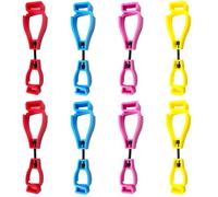 8pcs 4.9x1.3x0.7 Clips de gants Toldeurs de travail séparables chapeaux en plastique randonnée