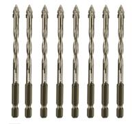 8PCS 6MM Four Balade Serrated Eccentric Dry Drilling All Ceramic Tile Concrete Marble Glass