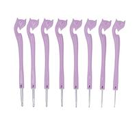 8PCS Aluminium Häkelnadeln mit Plastikgriff Stricknadeln Häkelset für Handarbeit zu Hause oder im Handwerksworkshop in verschiedenen Größen Christmas Gifts