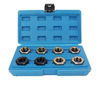 8pcs Axle Spindle Rethreading Tool Set Carbon Steel Portable for Vehicle Maintenance