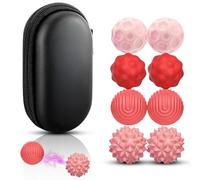 8pcs Balle Anti-Stress Boule Anti Stress Adulte Jouets Billes Magnétiques Texturées Sensoriels Silicone Fidget Toys de Destressant Portables Multicolore Boules d'Massage pour Adult Cadeau(Rose)