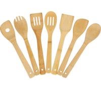 8PCS Bambou Nonstick Ustensiles de cuisine Cuillère en bois et spatule Set d'ustensiles