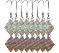 8Pcs Bird Repellent Reflective Wind Anti-Pigeon Bird Scare Rod Spiral Reflective Decoration for Balcony And Garden Insects To Protect Your Flowers And