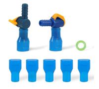 8pcs Bite Valve avec 2 Connecteurs de Tuyau Droits et Coudés pour Camelbak, Remplacement de la Vessie Comprenant Un Joint Torique pour Réservoir d'eau Vessie Sac à Dos Hydratation (Bleu Vif)