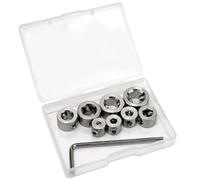 8PCS Butée de Profondeur Foret Kit, HSS Profondeur Butée de Collier avec Clé Hexagonale Anneau Positionneur À Bois Collier D'arrêt de Foret 3-10 mm