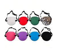 8Pcs Cache Oeil Adulte Réglable, 3D Patch Yeux Confortable pour Cache Oeil Pirate Cosplay, Masque Oculaire Souple Oeil Gauche Droit, 8 Couleurs