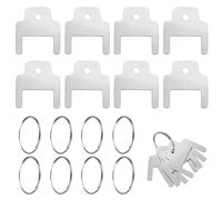 8pcs clés pour Distributeur de Papier Essuie-Tout 770301, Distributeur de Papier Toilette en Acier Inoxydable avec 8 Porte-Clés Clé Pratique pour Porte-Serviettes en Papier pour Kimberly Clark