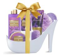 8PCS Coffret Cadeau Bain et Corps pour Femmes, Lavande Cadeaux Spa de Luxe pour Femmes avec Gel Douche, Bain Moussant & Plus pour Amie, Maman, Noël, Anniversaire, Cadeau d'Anniversaire