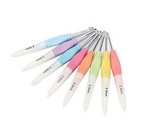 8pcs Crochet à crochet sans glissement doux Good Grip avec des aiguilles à tricotage de capot